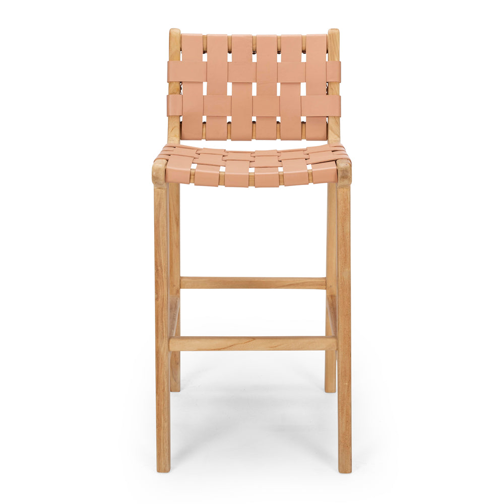 Indo Woven High-back Barstool | Plush