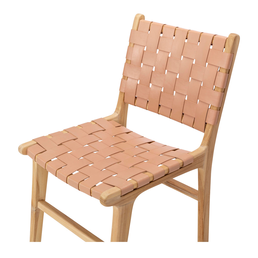 INDO PLUSH LEATHER WOVEN DINING CHAIR