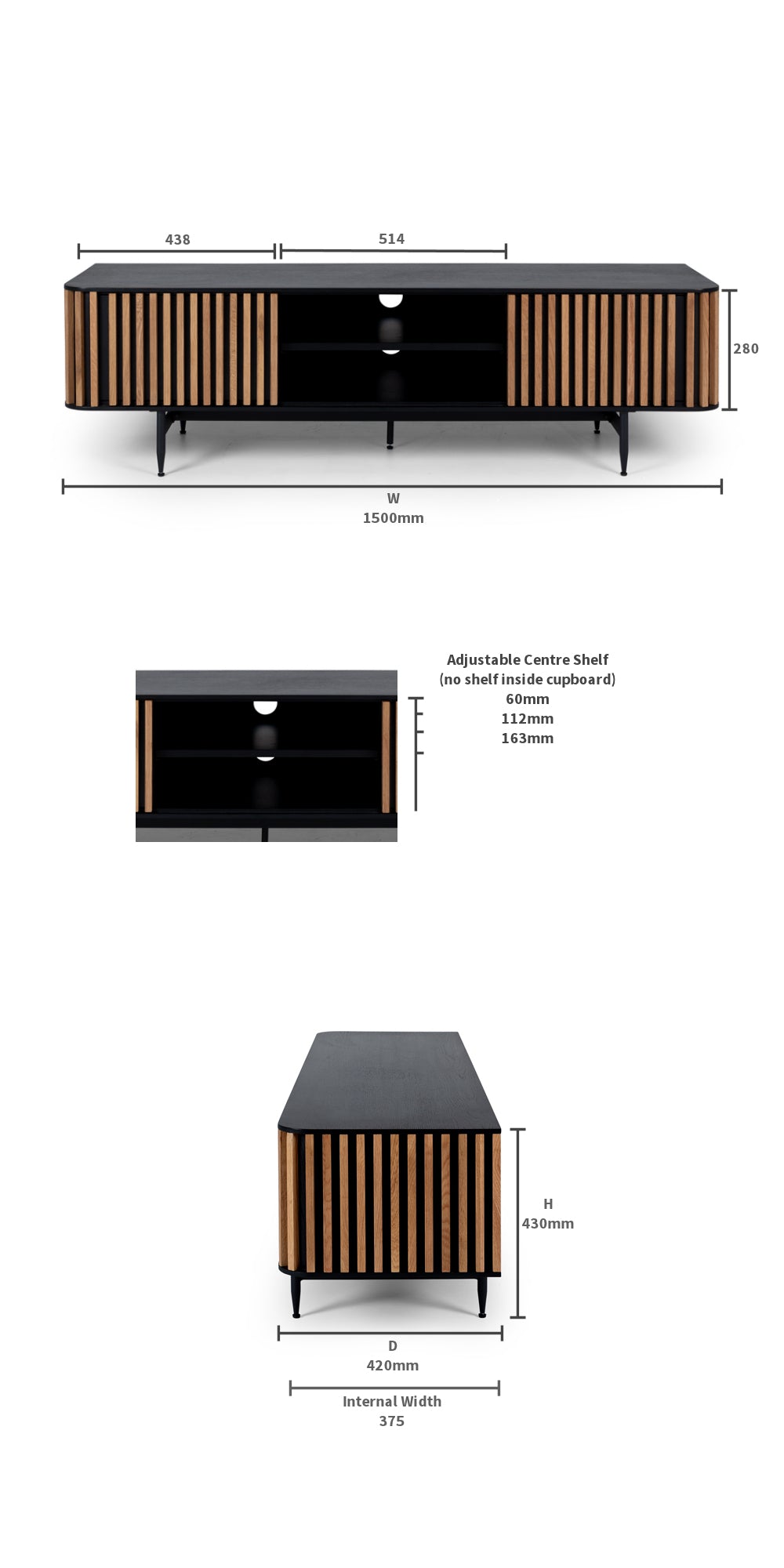LINEA ENTERTAINMENT UNIT | NATURAL OAK