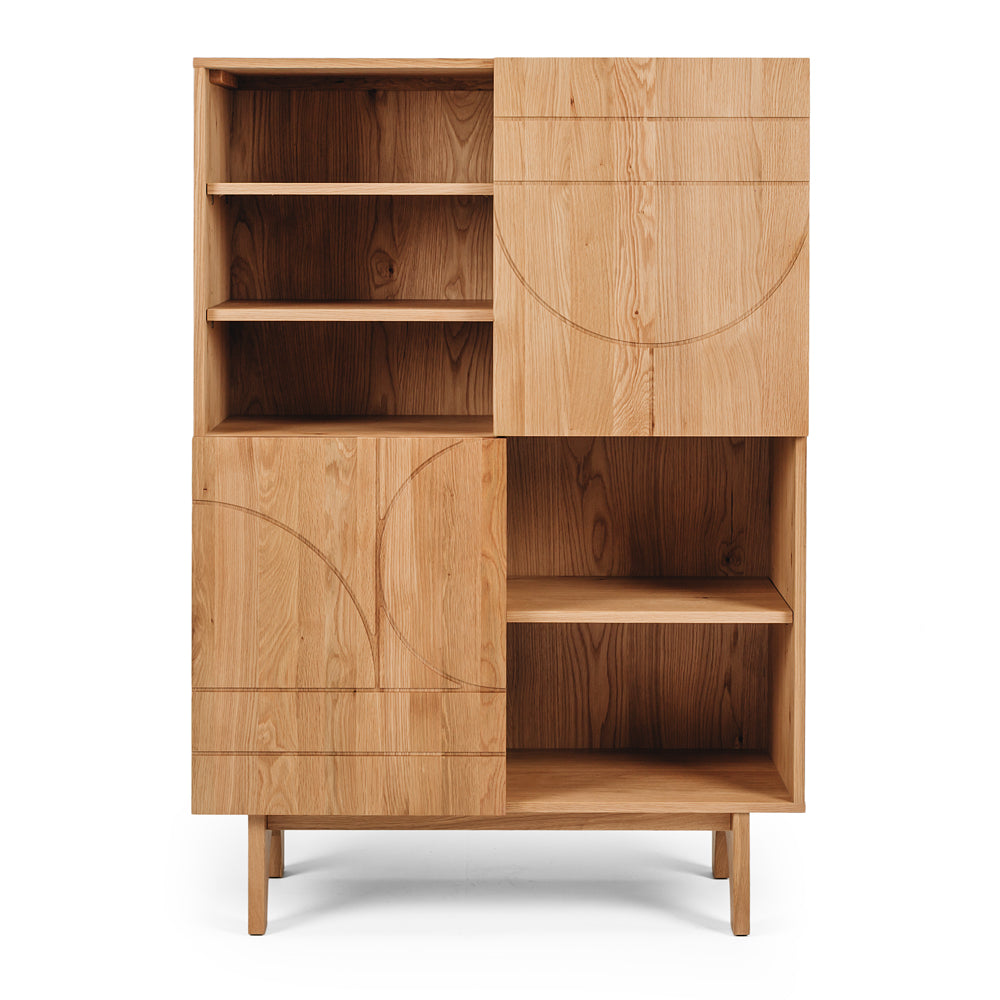 ETCH OAK DISPLAY CABINET | HIGHBOARD | NATURAL