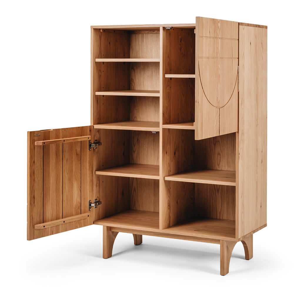 ETCH OAK DISPLAY CABINET | HIGHBOARD | NATURAL