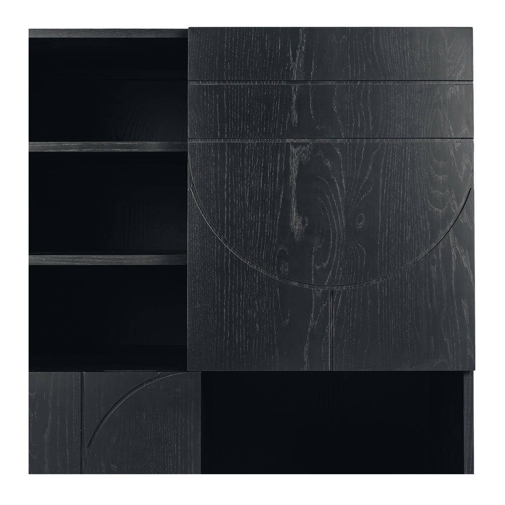 ETCH OAK DISPLAY CABINET | HIGHBOARD | BLACK