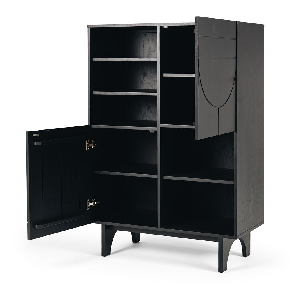 ETCH OAK DISPLAY CABINET | HIGHBOARD | BLACK