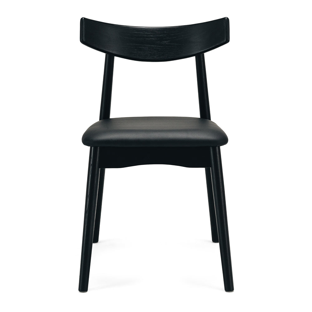 WAGNER SOLID OAK FRAME DINING CHAIR | BLACK