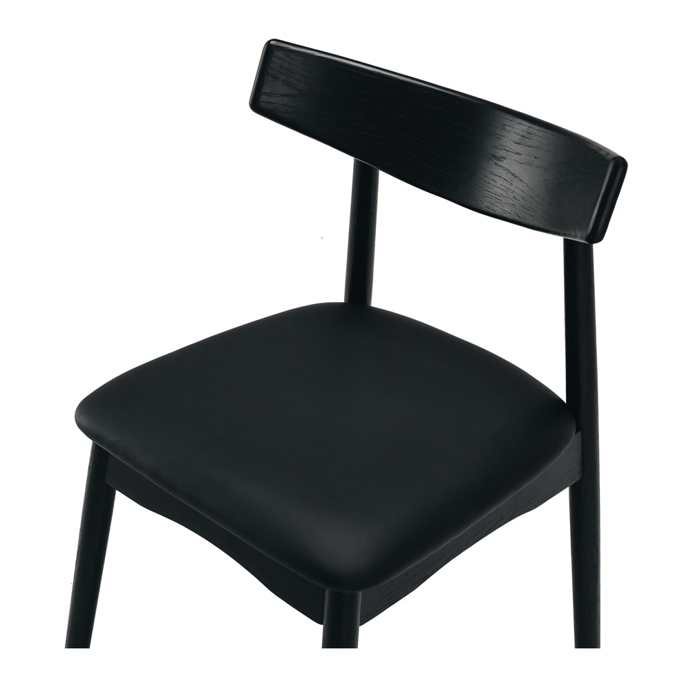 WAGNER SOLID OAK FRAME DINING CHAIR | BLACK