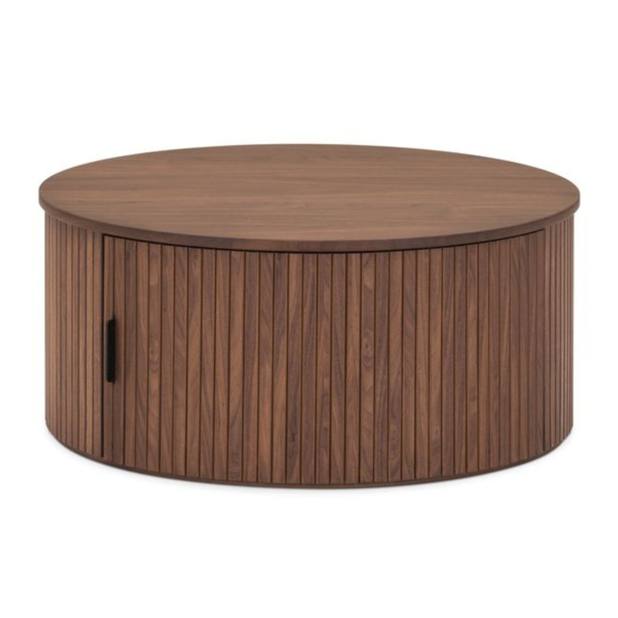 PALLISER WALNUT OAK ROUND COFFEE TABLE
