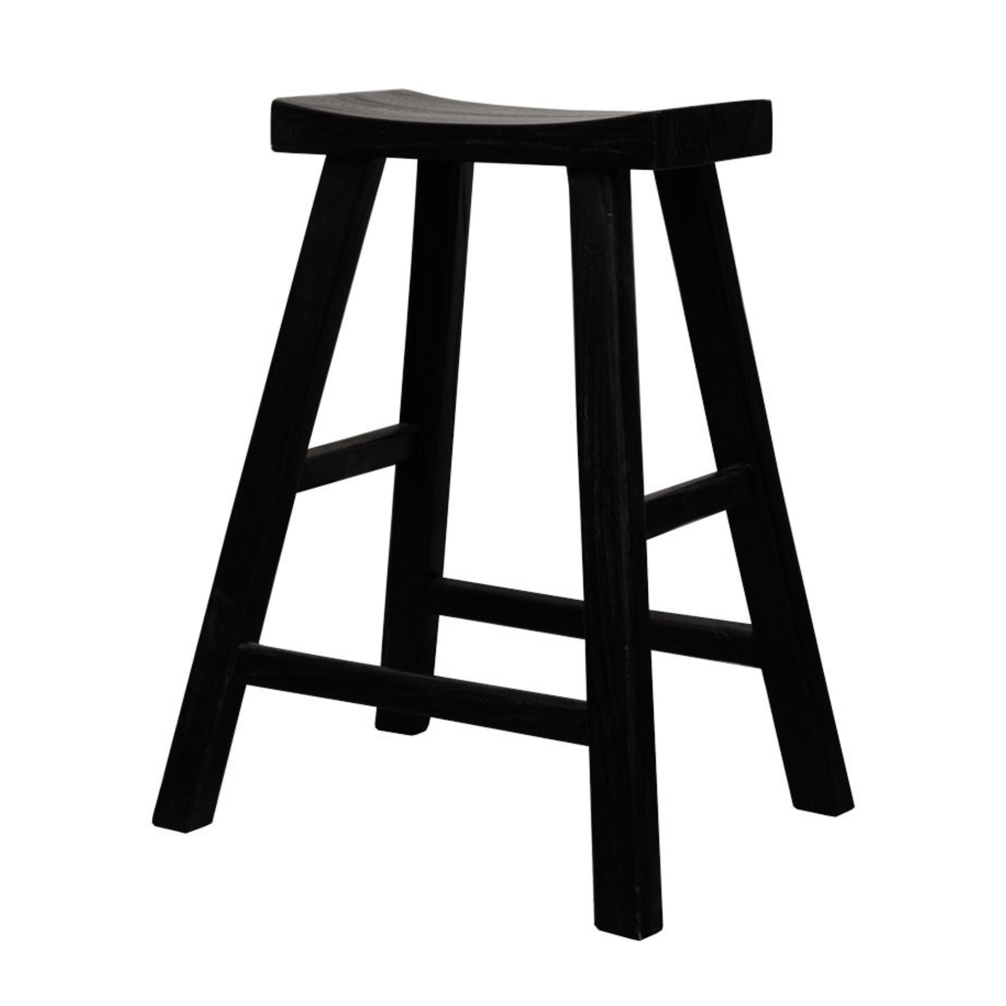 PARQ BAR STOOL | SOLID ELM | BLACK