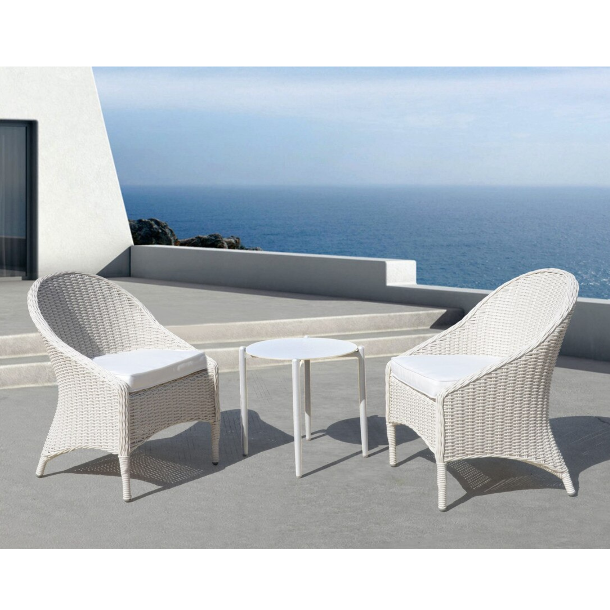 NOOSA OUTDOOR WICKER CHAIR | WHITE