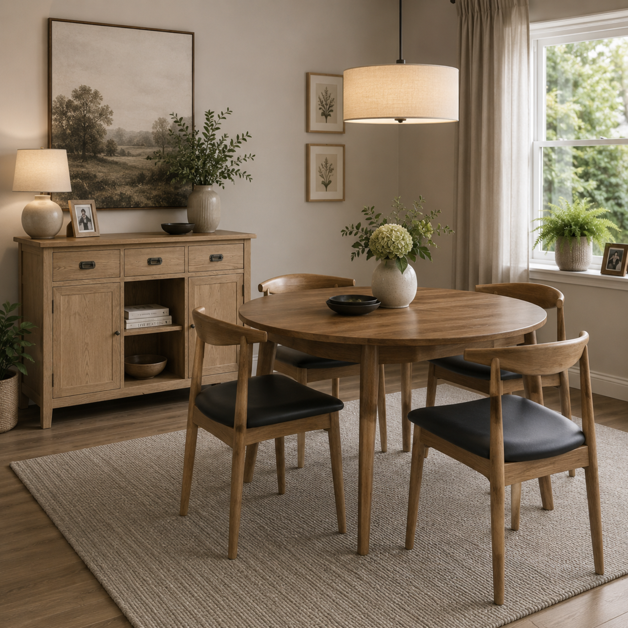 Reeves 100 Round Dining Table | Solid Oak