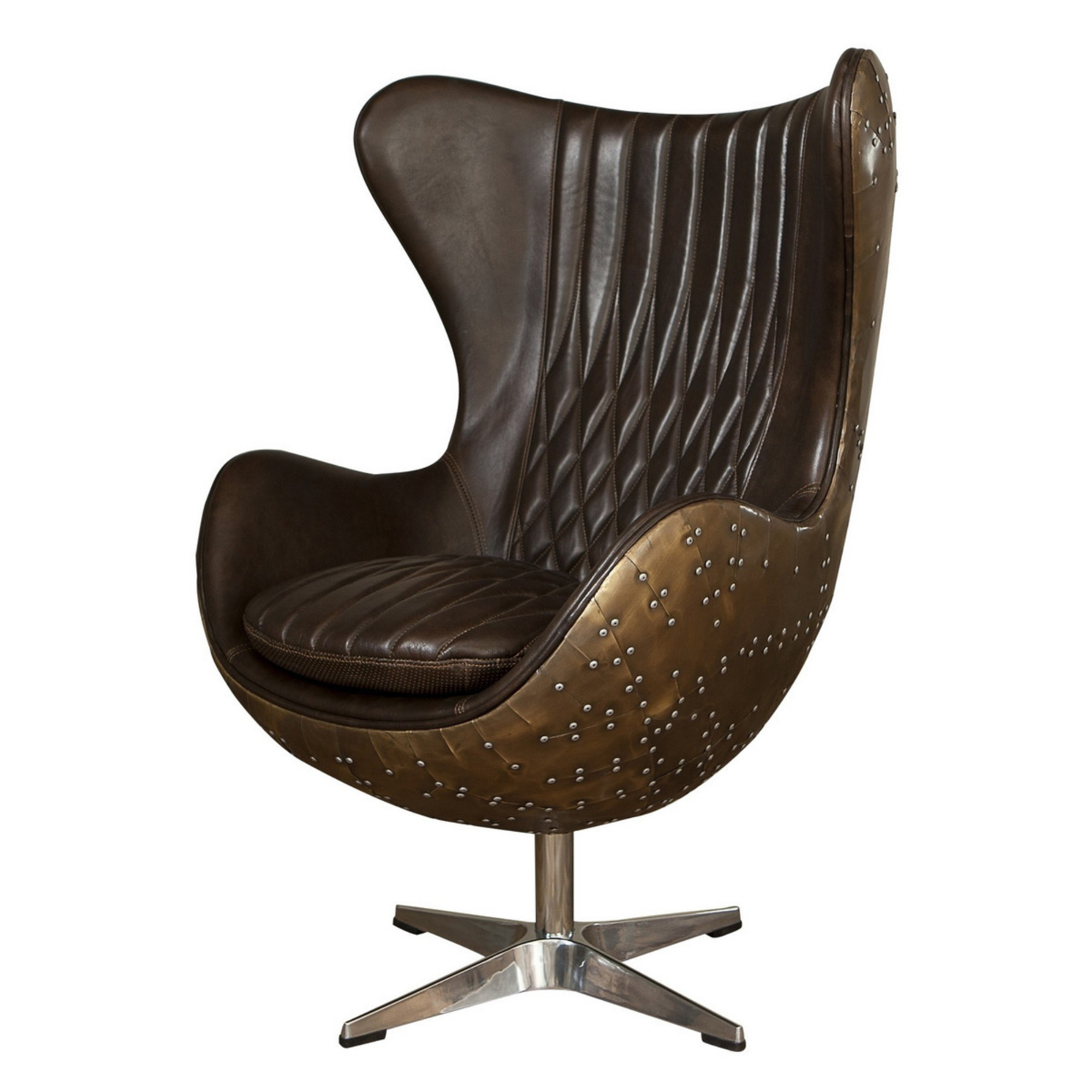 REGINALD SWIVEL CHAIR | LEATHER