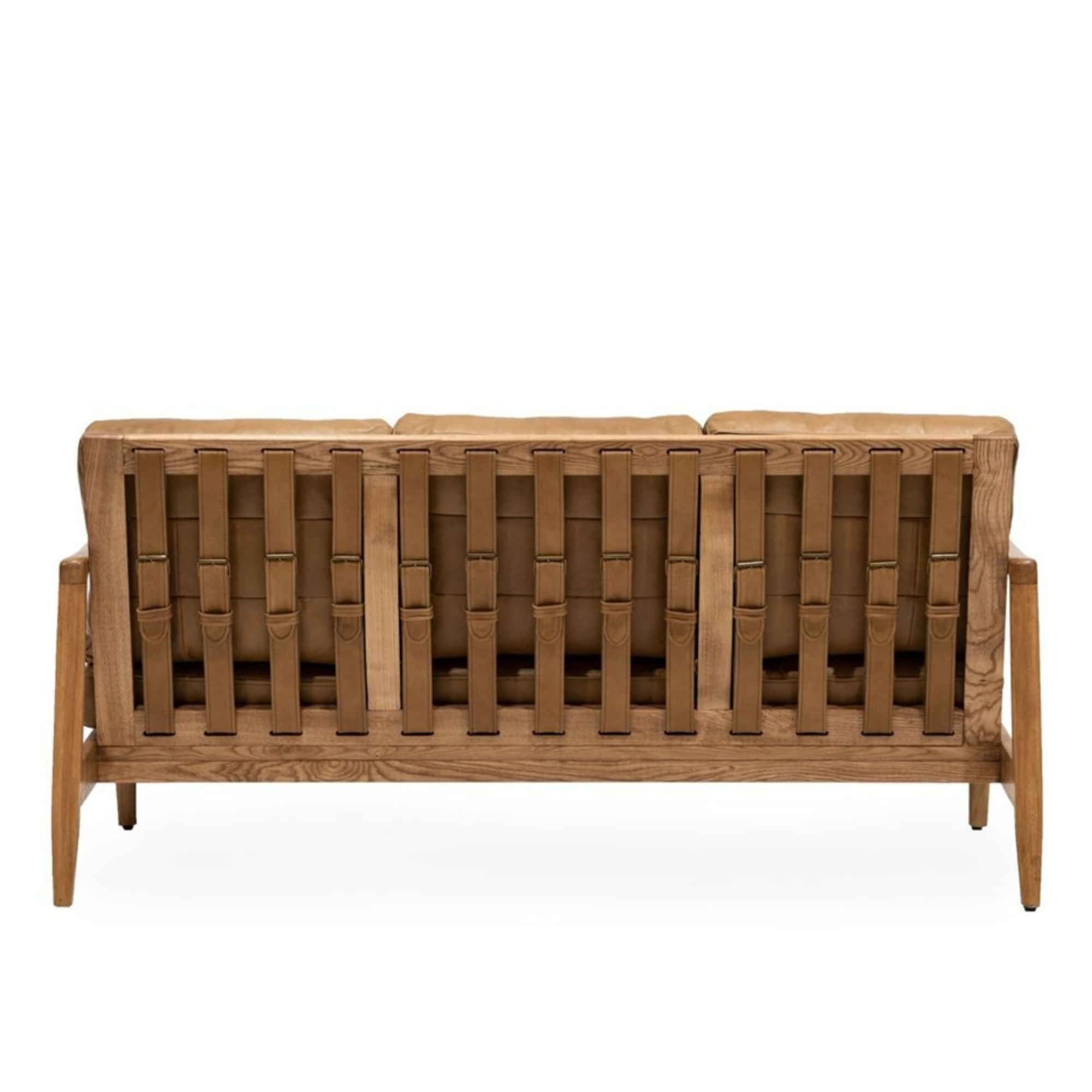 REID LEATHER 3 SEATER SOFA | TAN