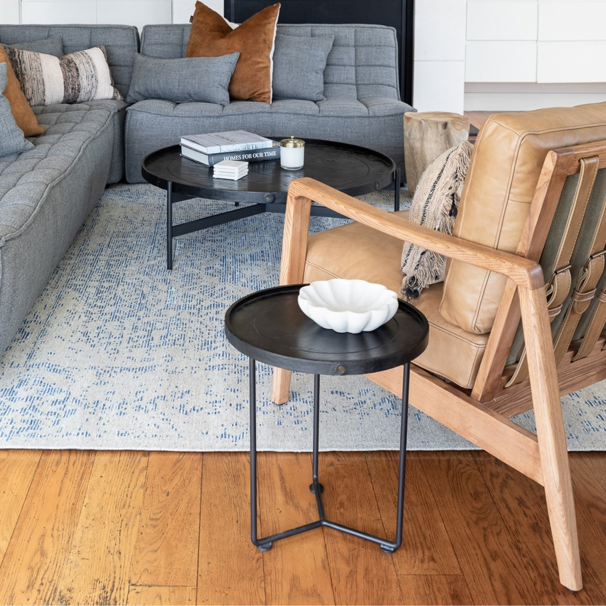 REID ASH & LEATHER ARMCHAIR | TAN