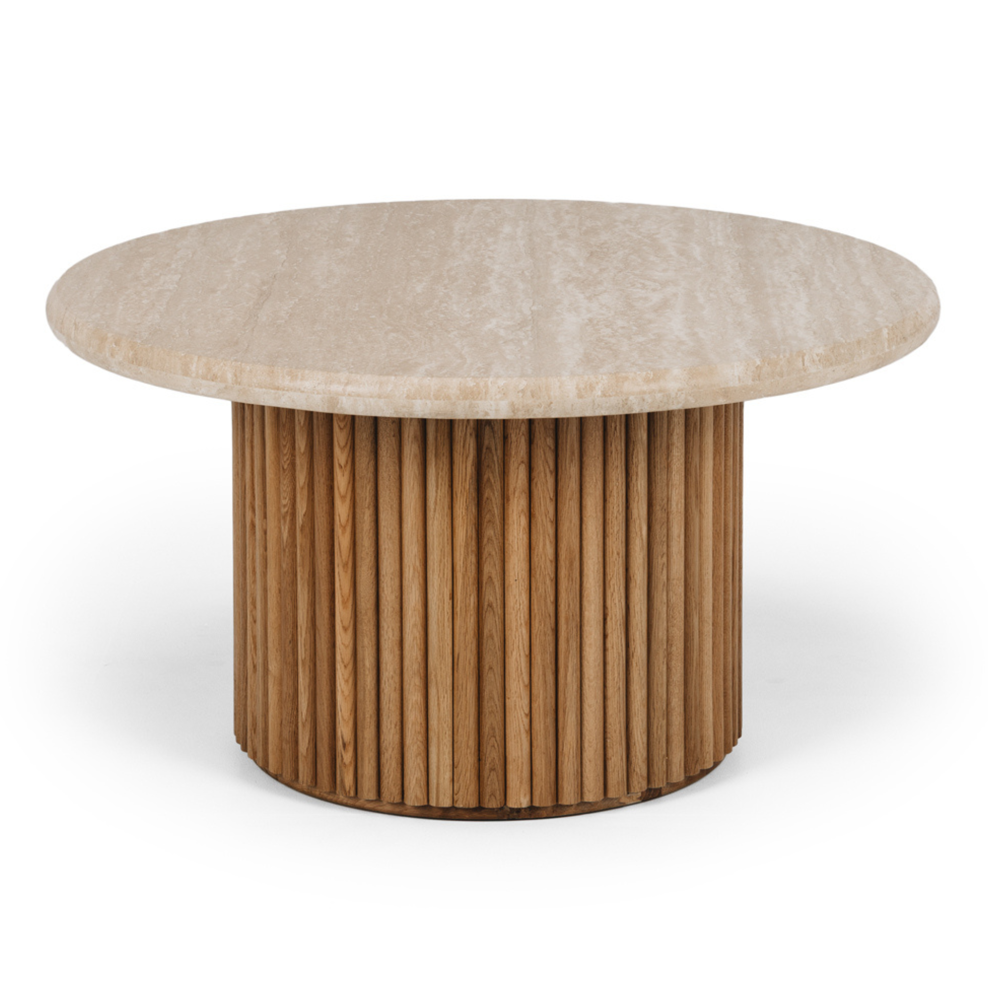 RHO TRAVERTINE TOP COFFEE TABLE