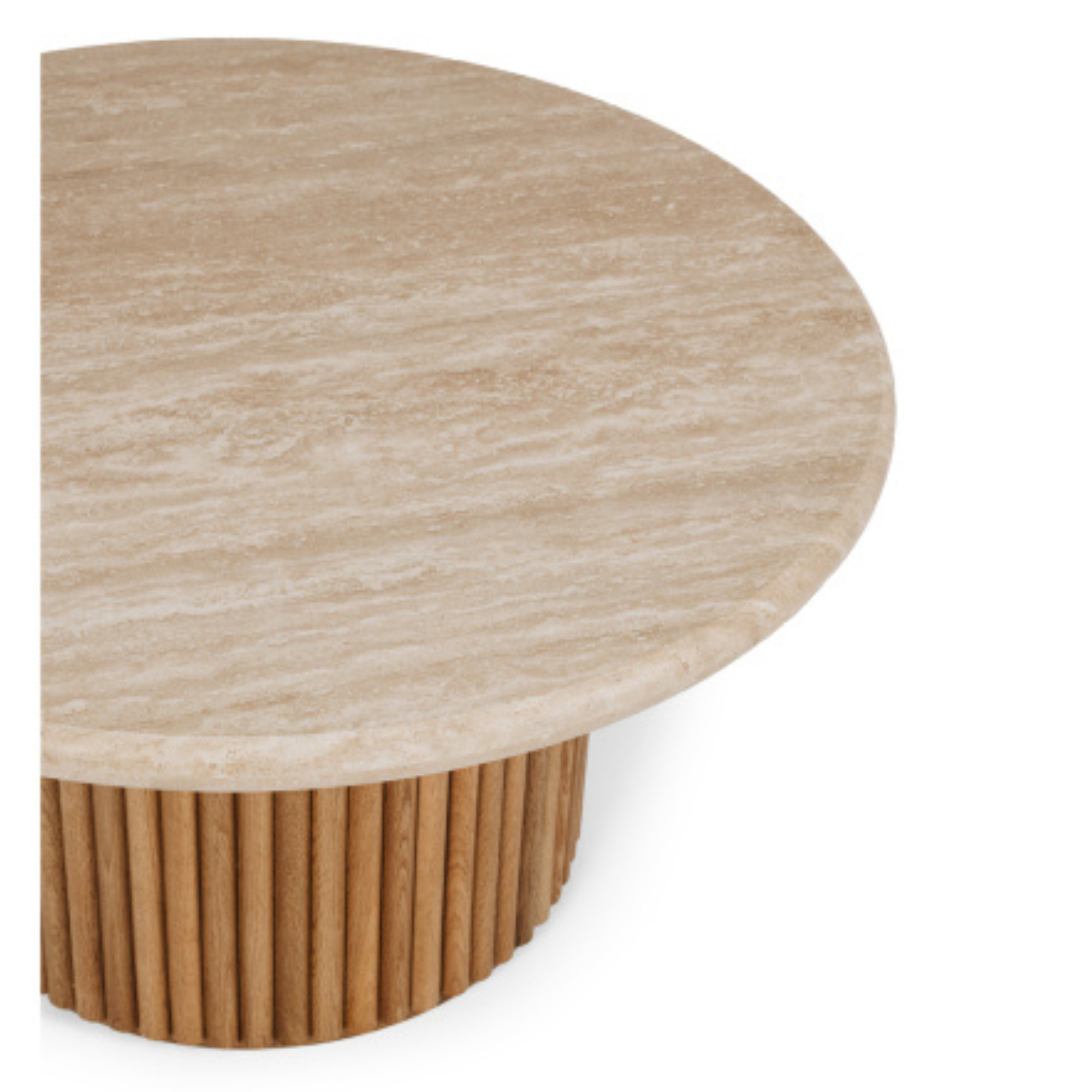RHO TRAVERTINE TOP COFFEE TABLE