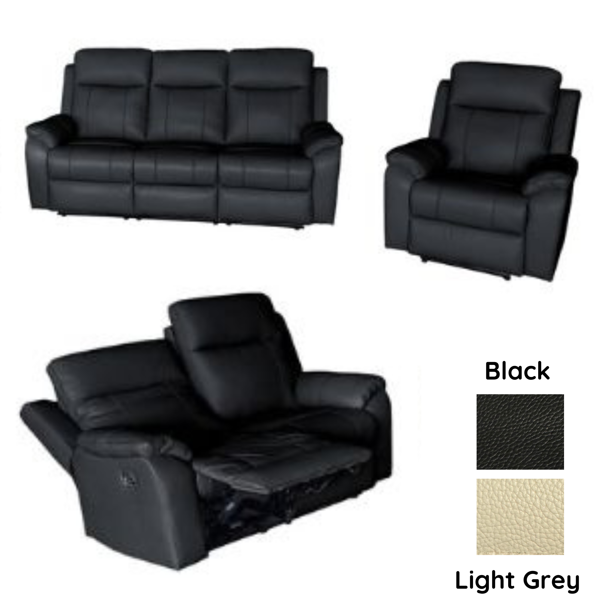 ROBERTO LEATHER RECLINING LOUNGE SUITE | PIECES SOLD SEPARATELY
