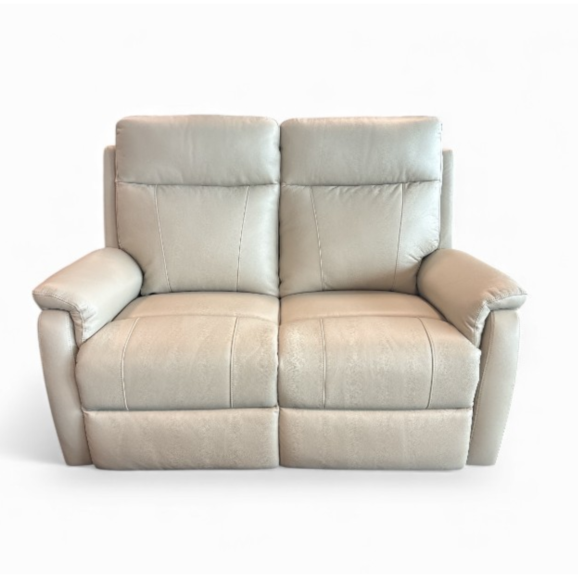ROBERTO LEATHER RECLINING LOUNGE SUITE | LIGHT GREY