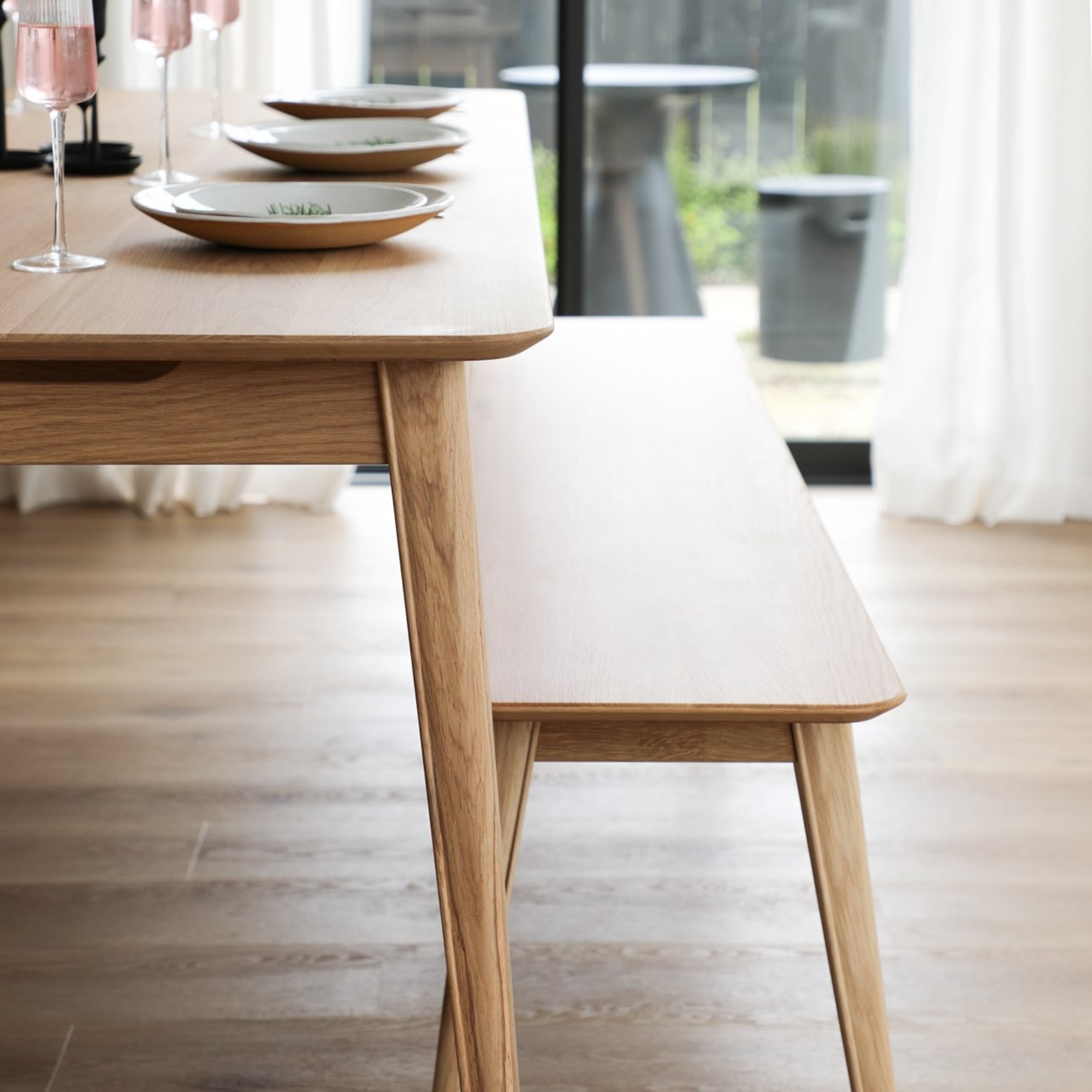 Rokke 180 Dining Table | Solid Oak Natural