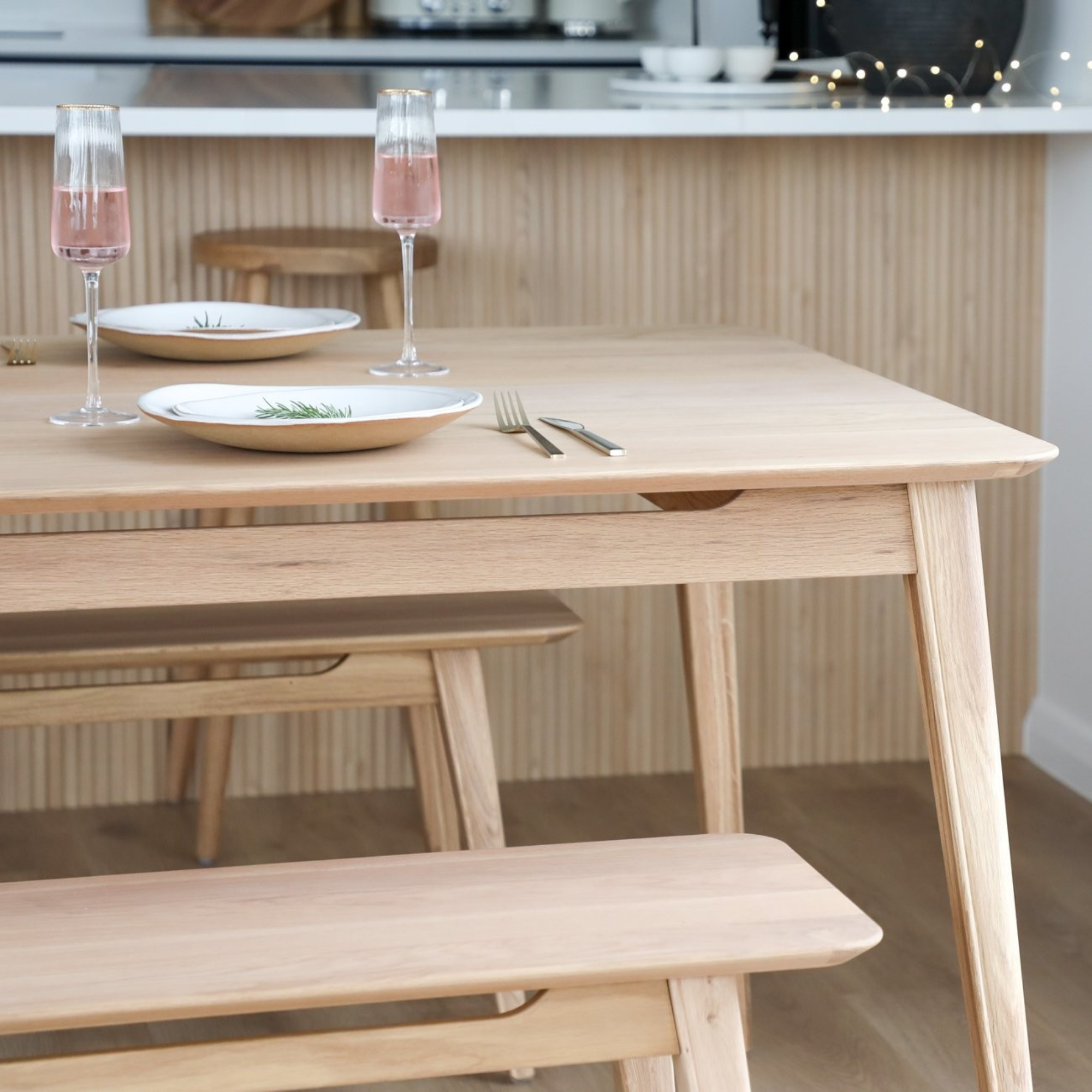 Rokke 180 Dining Table | Solid Oak Natural