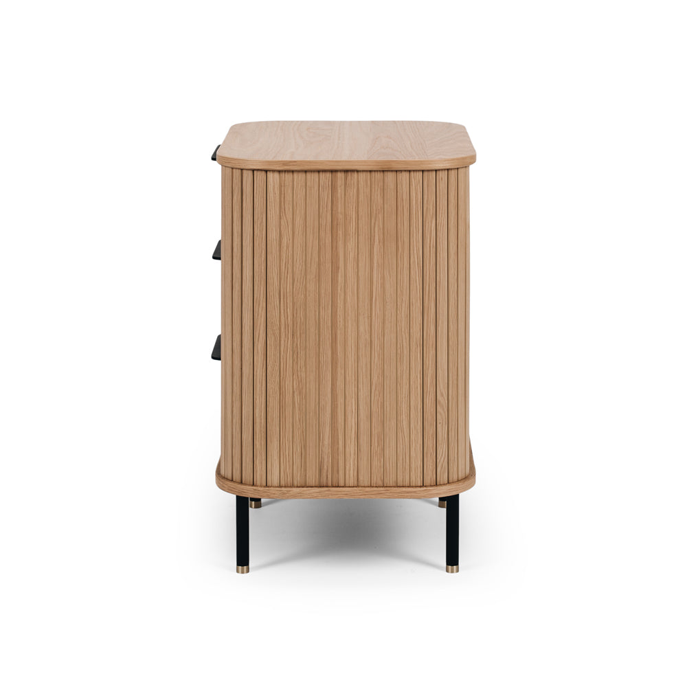 ANDERS 3 DRAWER BEDSIDE CABINET - NATURAL OAK