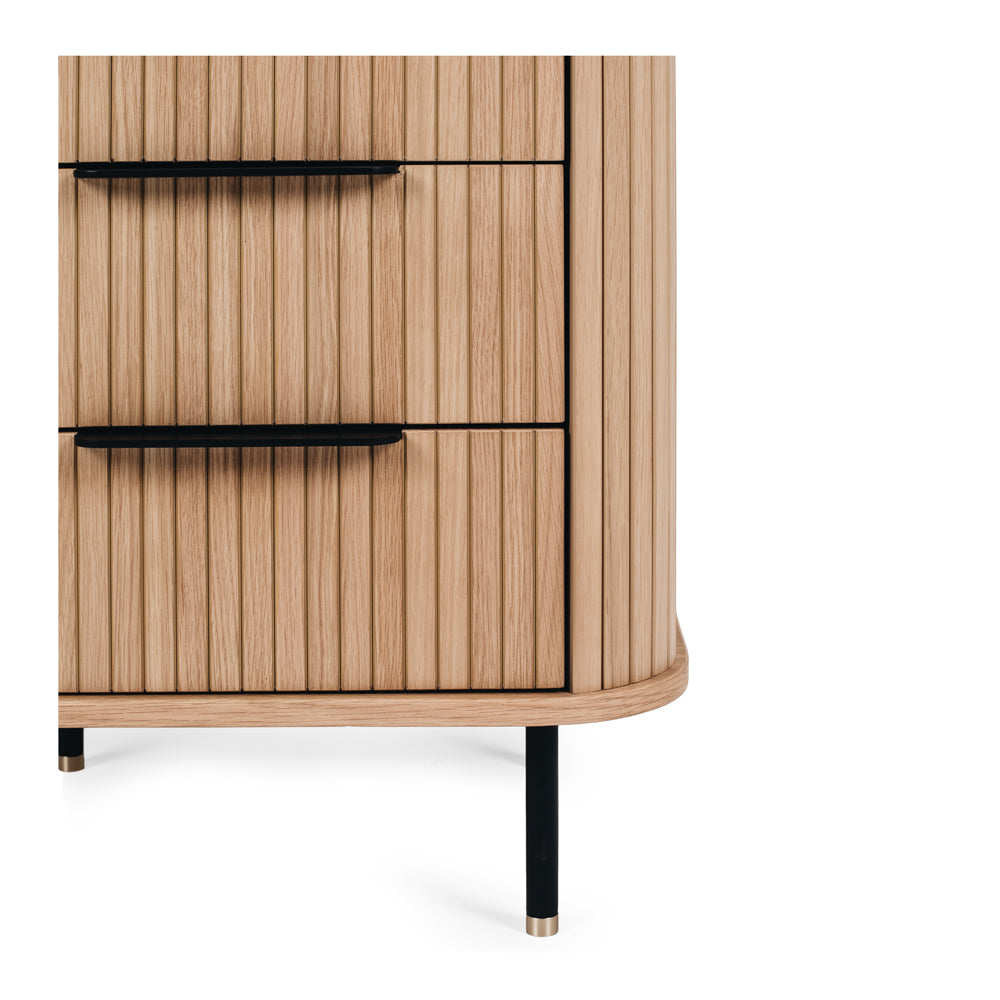 ANDERS 3 DRAWER BEDSIDE CABINET - NATURAL OAK