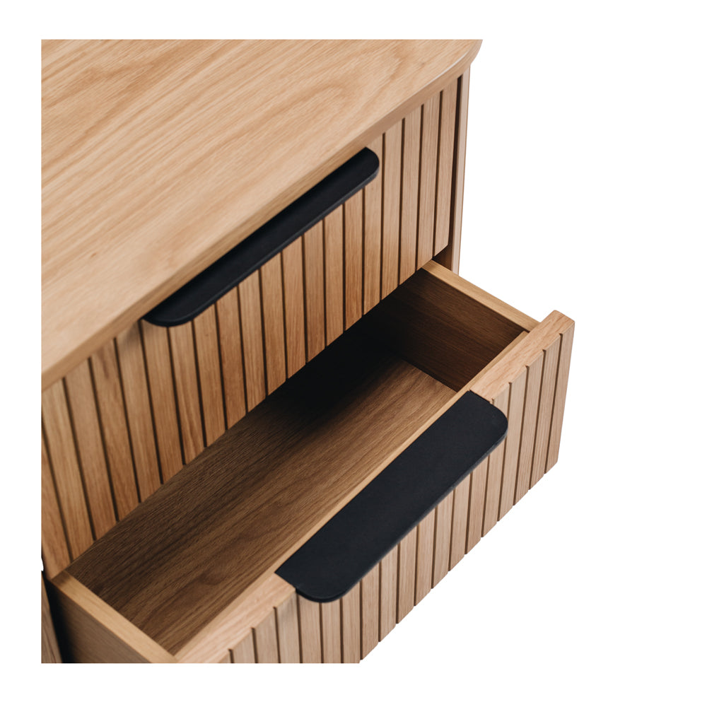 ANDERS 3 DRAWER BEDSIDE CABINET - NATURAL OAK
