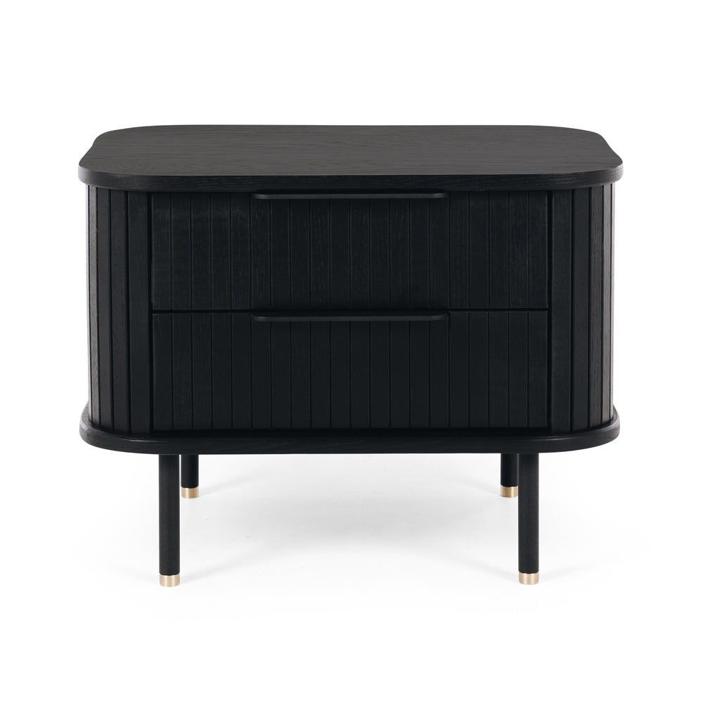 ANDERS BEDSIDE CABINET - BLACK OAK