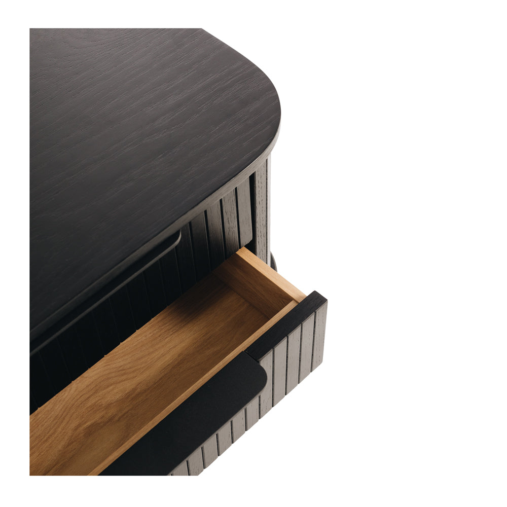 ANDERS BEDSIDE CABINET - BLACK OAK