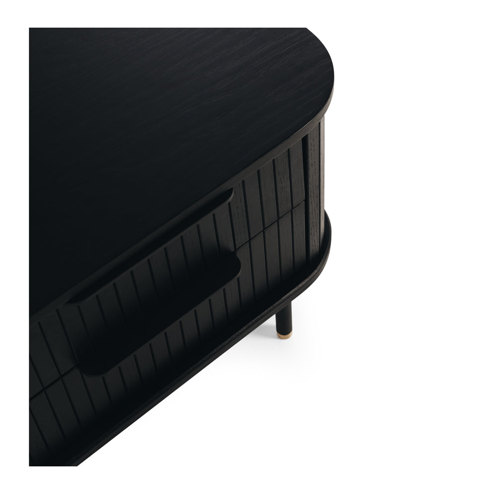 ANDERS BEDSIDE CABINET - BLACK OAK