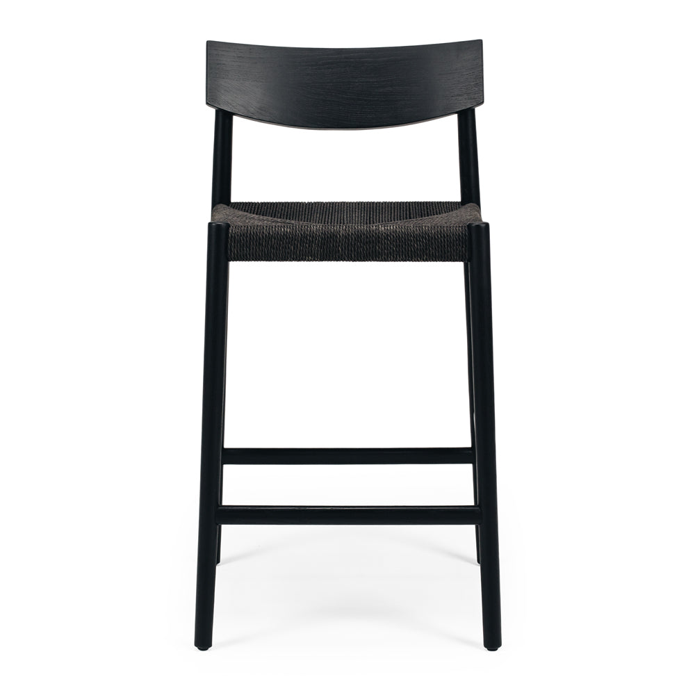 EVELYN HIGH-BACK BAR CHAIR | BLACK OR NATURAL OAK