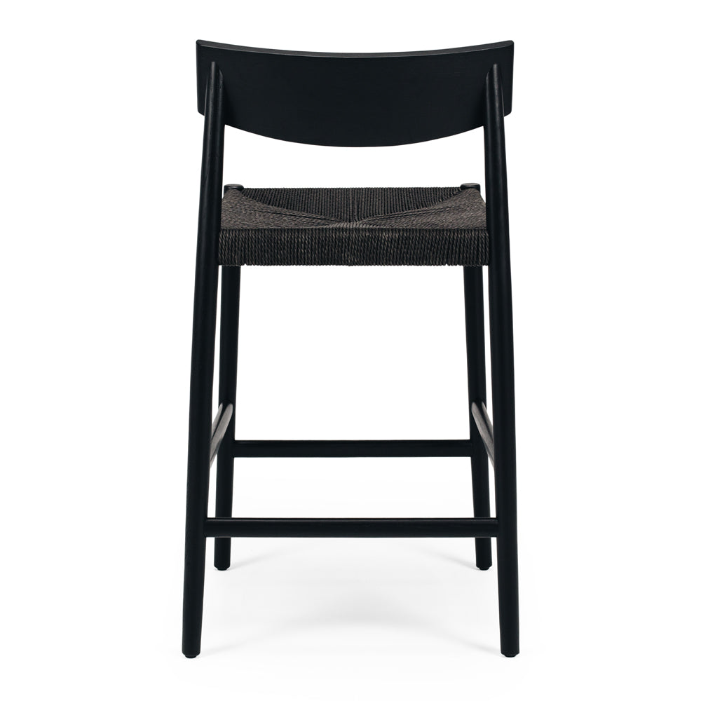 INGRID HIGH-BACK BAR CHAIR | BLACK OAK