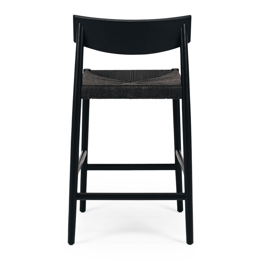 EVELYN HIGH-BACK BAR CHAIR | BLACK OR NATURAL OAK