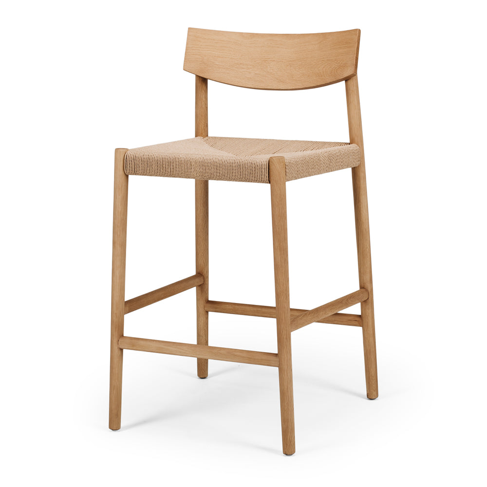 INGRID HIGH-BACK BAR CHAIR | NATURAL OAK