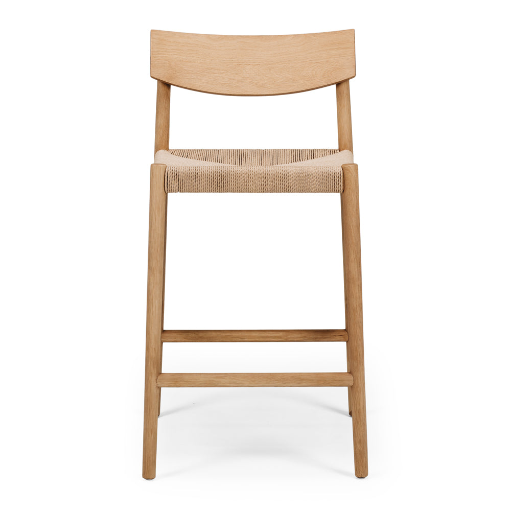 INGRID HIGH-BACK BAR CHAIR | NATURAL OAK