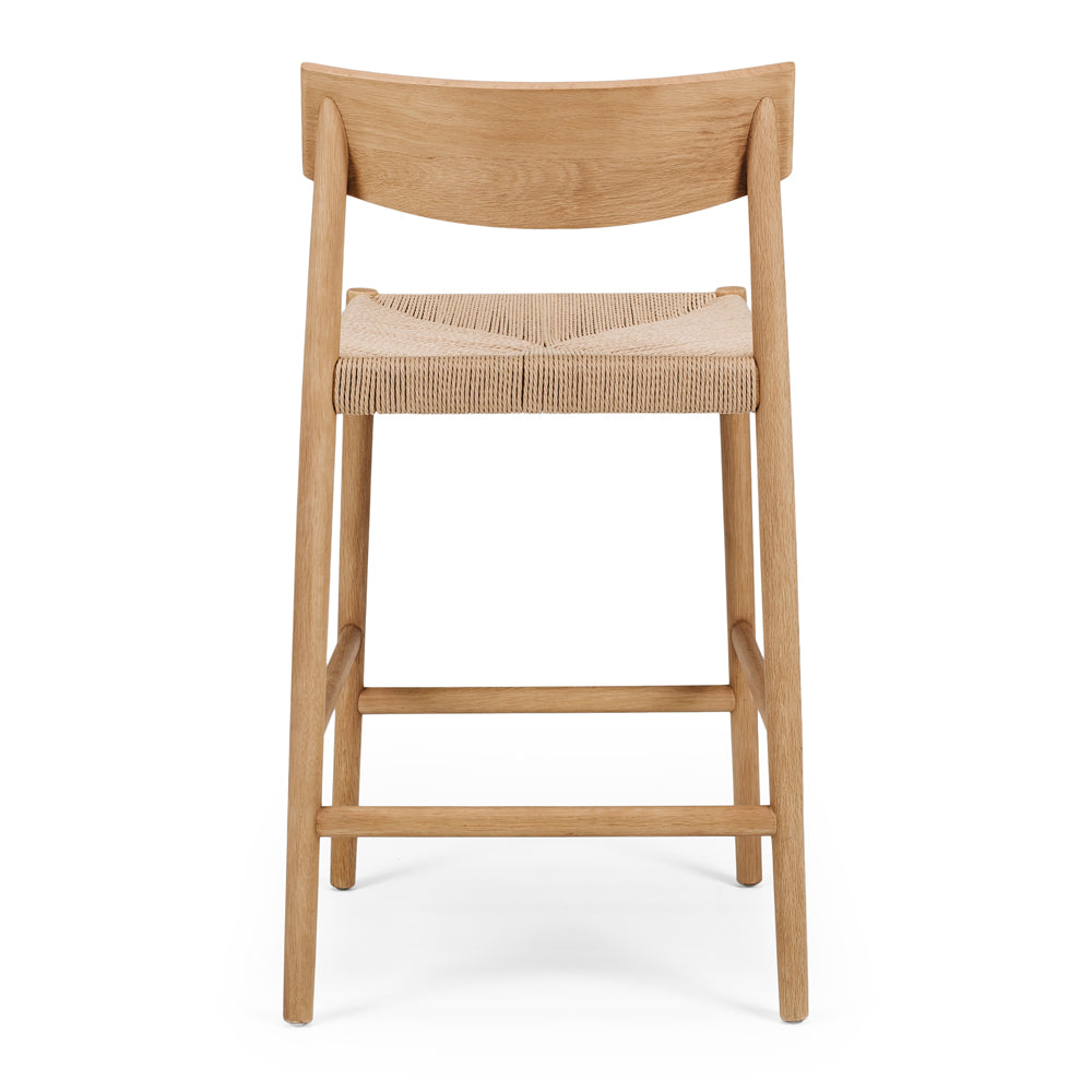 INGRID HIGH-BACK BAR CHAIR | NATURAL OAK