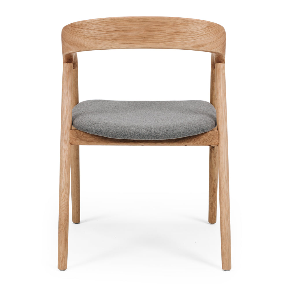 NORA NATURAL OAK DINING CHAIR | FABRIC SEAT
