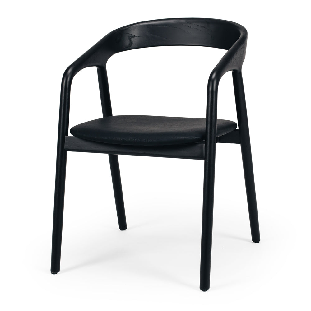 NORA OAK DINING CHAIR | BLACK