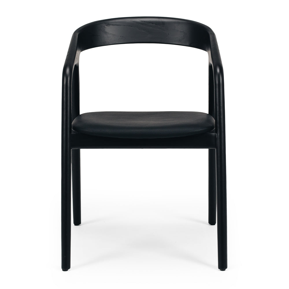 NORA OAK DINING CHAIR | BLACK