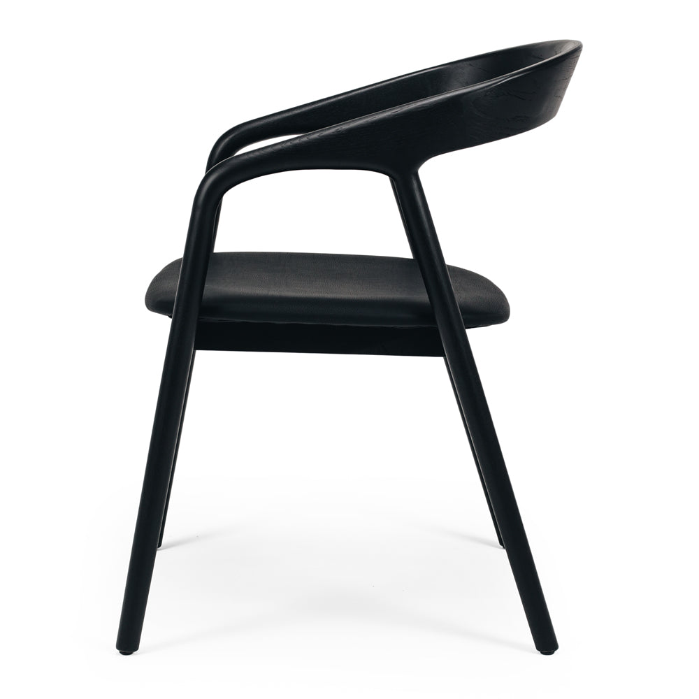 NORA OAK DINING CHAIR | BLACK