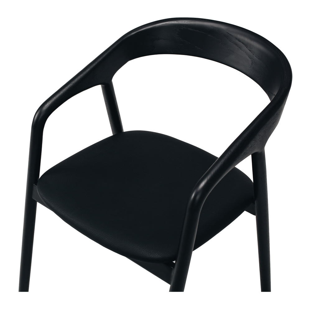 NORA OAK DINING CHAIR | BLACK