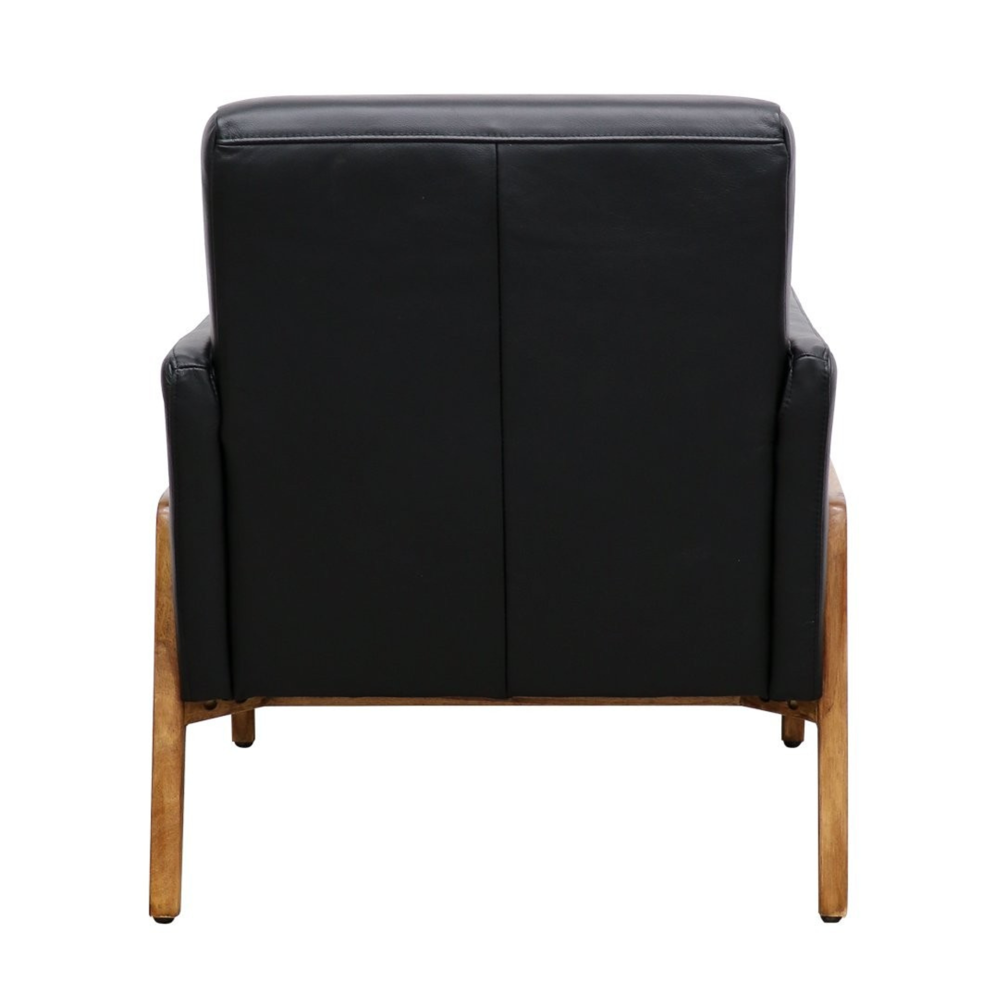 SAWYER BLACK LEATHER ARMCHAIR