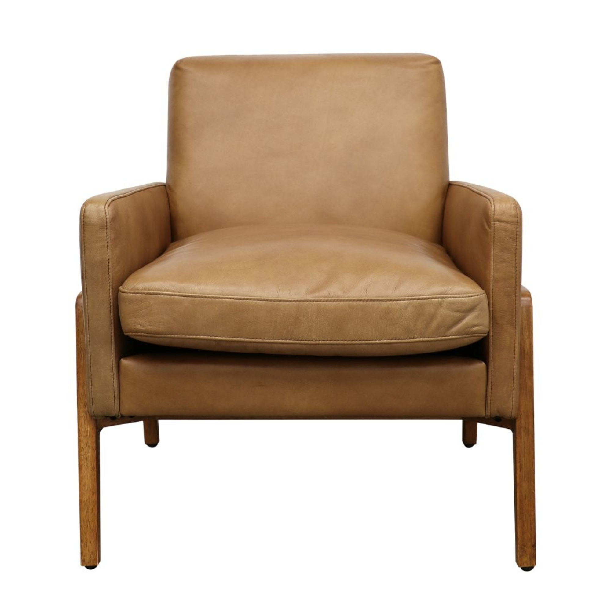 SAWYER TAN LEATHER ARMCHAIR