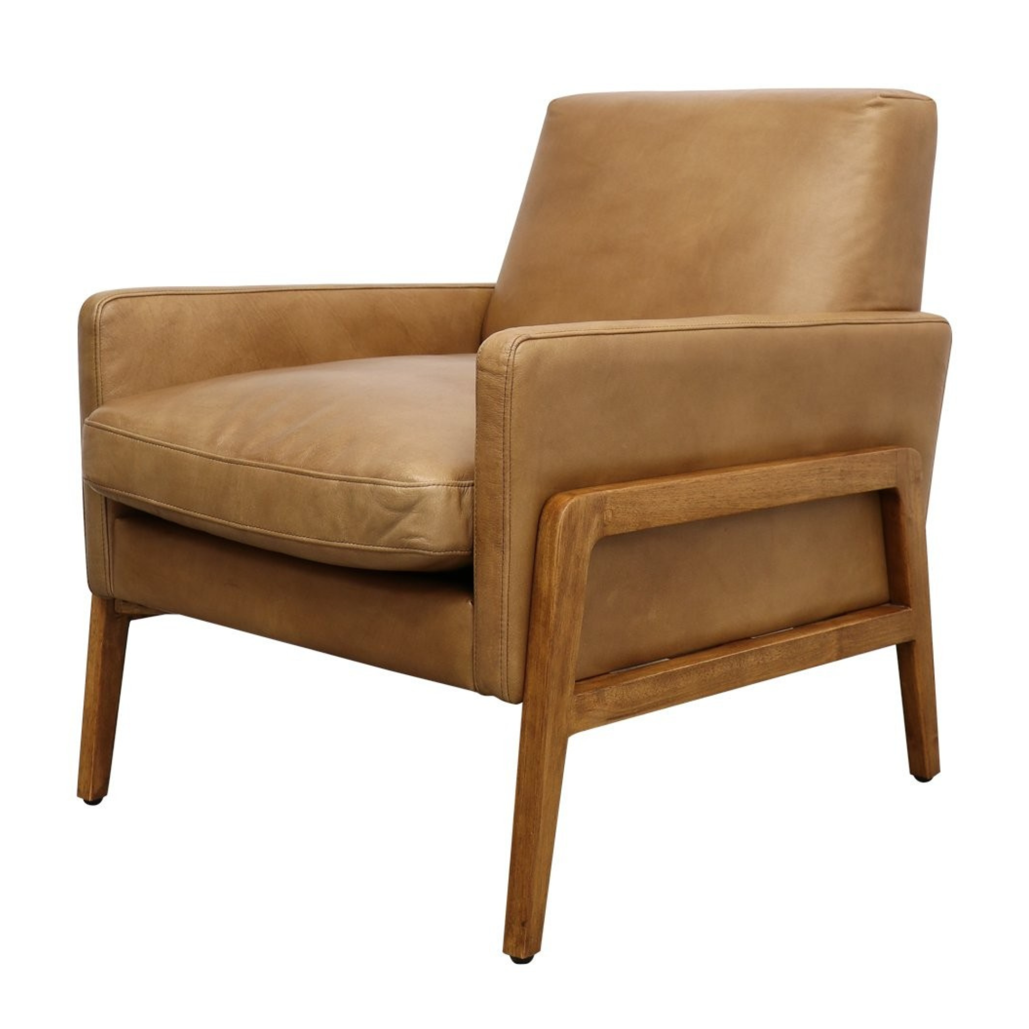 SAWYER TAN LEATHER ARMCHAIR