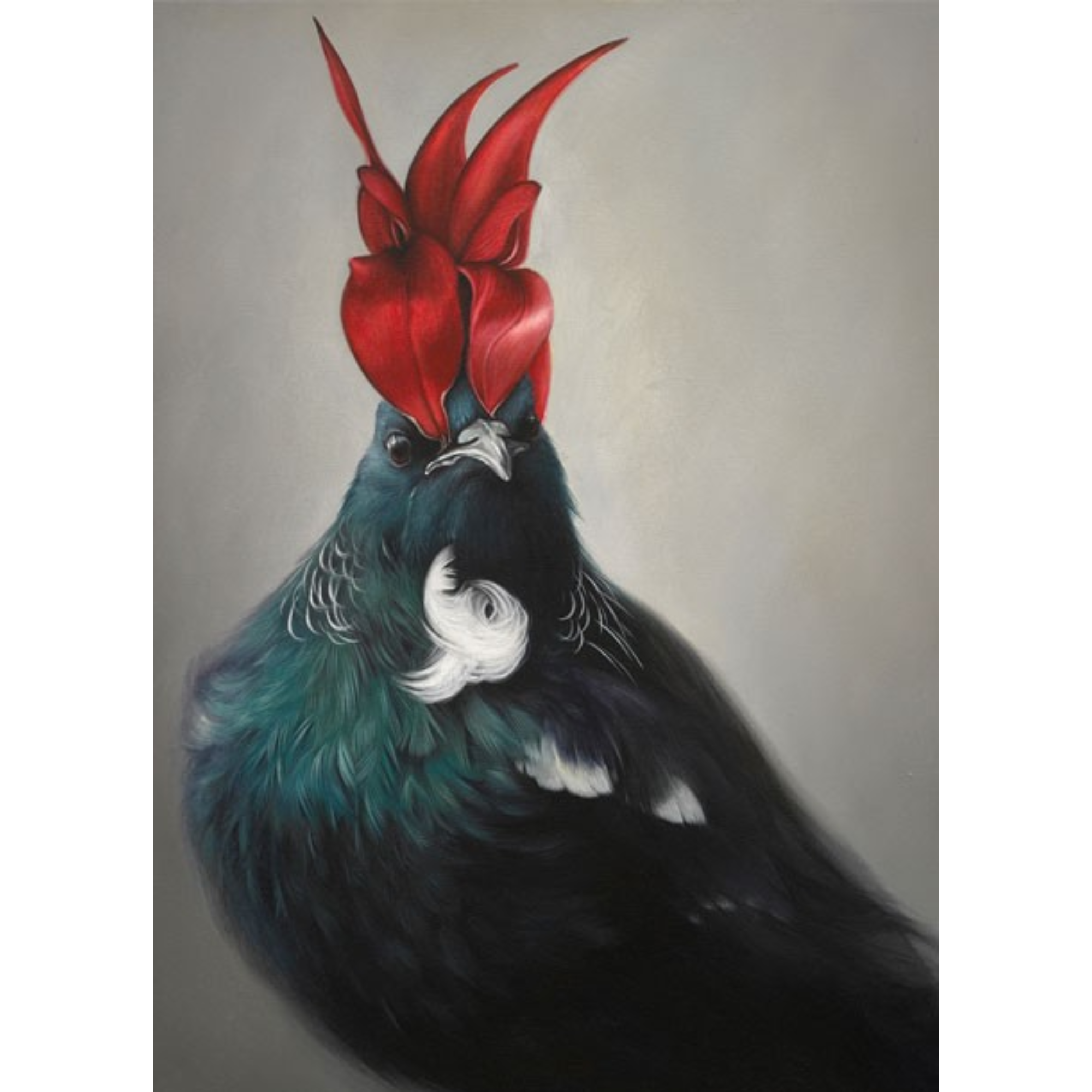SHE OF THE KAKA BEAK | CONTEMPORARY FRAME WITH GLASS | JANE CRISP | NZ MADE