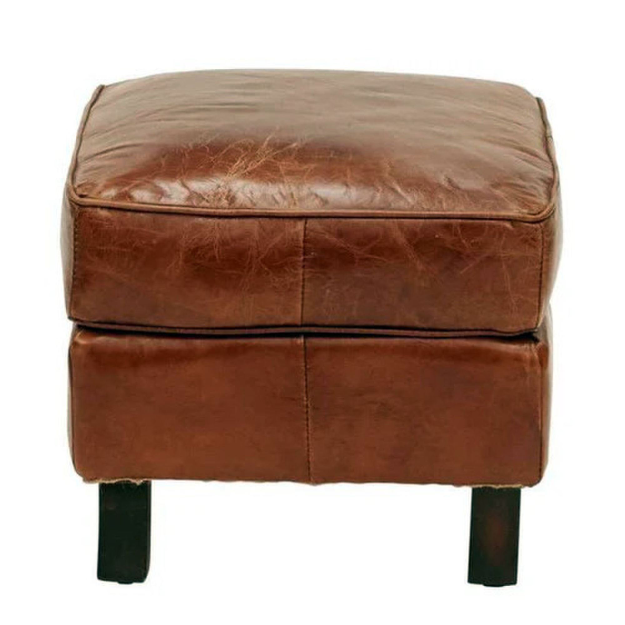 STAN CURVED LEG OTTOMAN | TOP GRAIN LEATHER