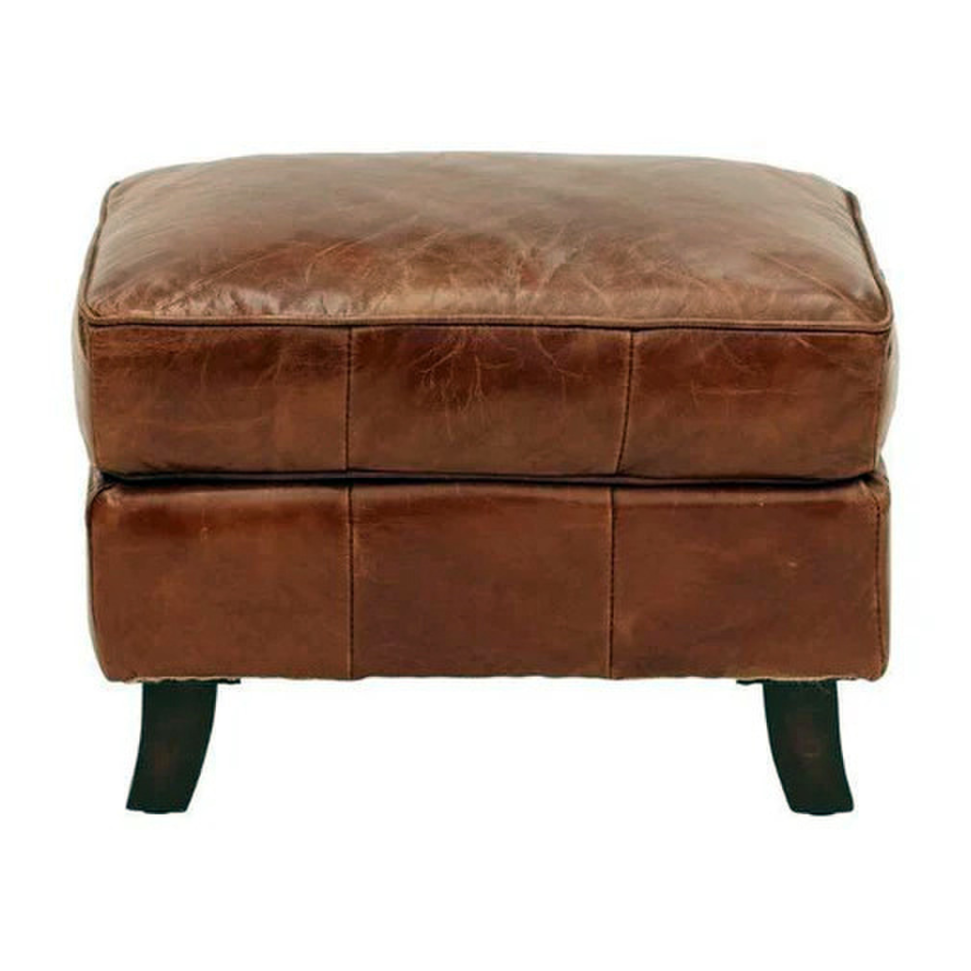 STAN CURVED LEG OTTOMAN | TOP GRAIN LEATHER