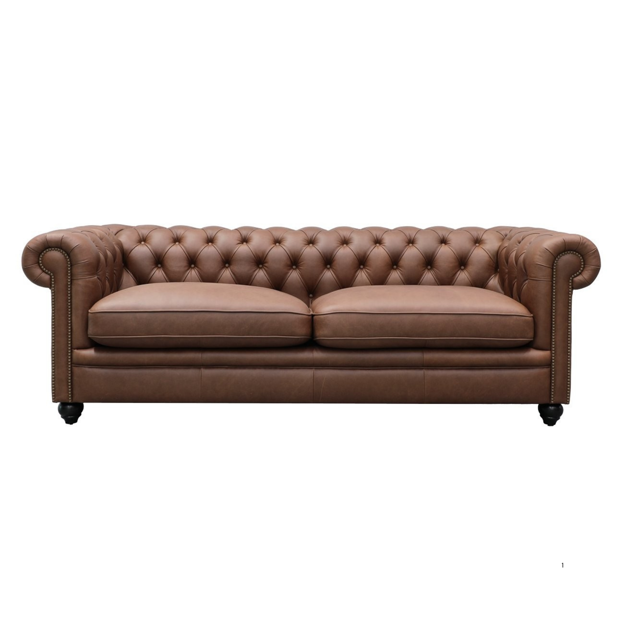 STANFORD 3 SEATER CHESTERFIELD | NUTMEG