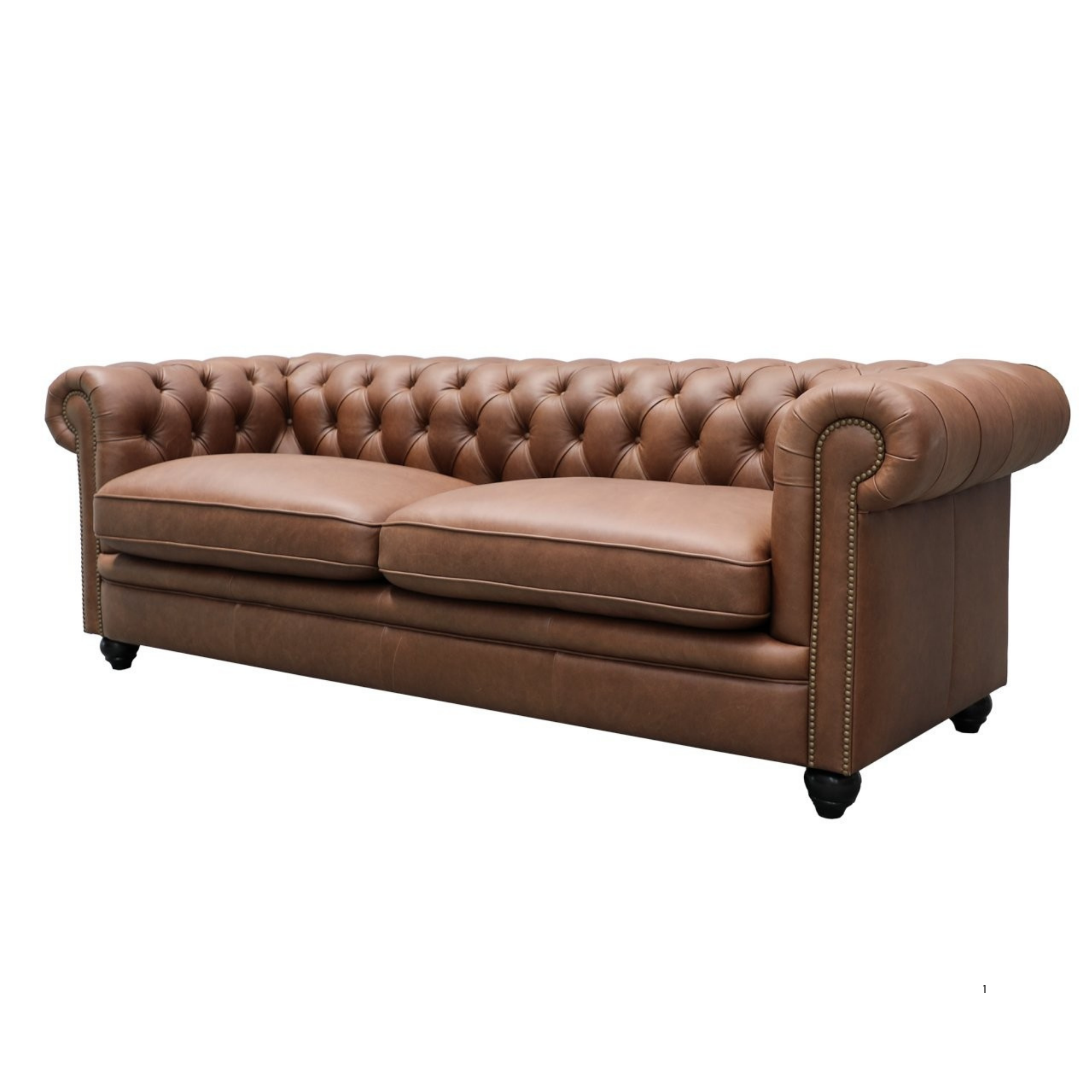 STANFORD 3 SEATER CHESTERFIELD | NUTMEG