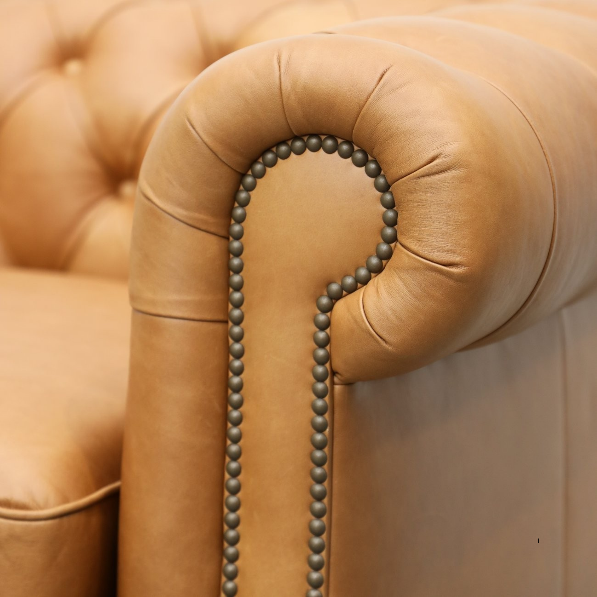 STANFORD 3 SEATER CHESTERFIELD | CAMEL