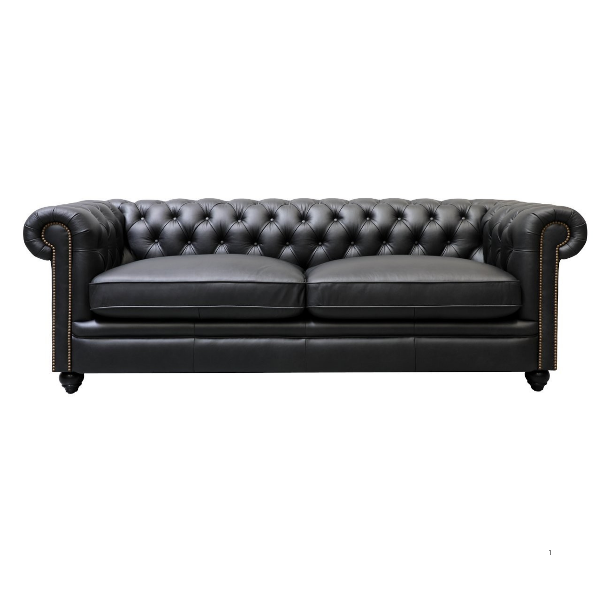 STANFORD 3 SEATER CHESTERFIELD | ONYX