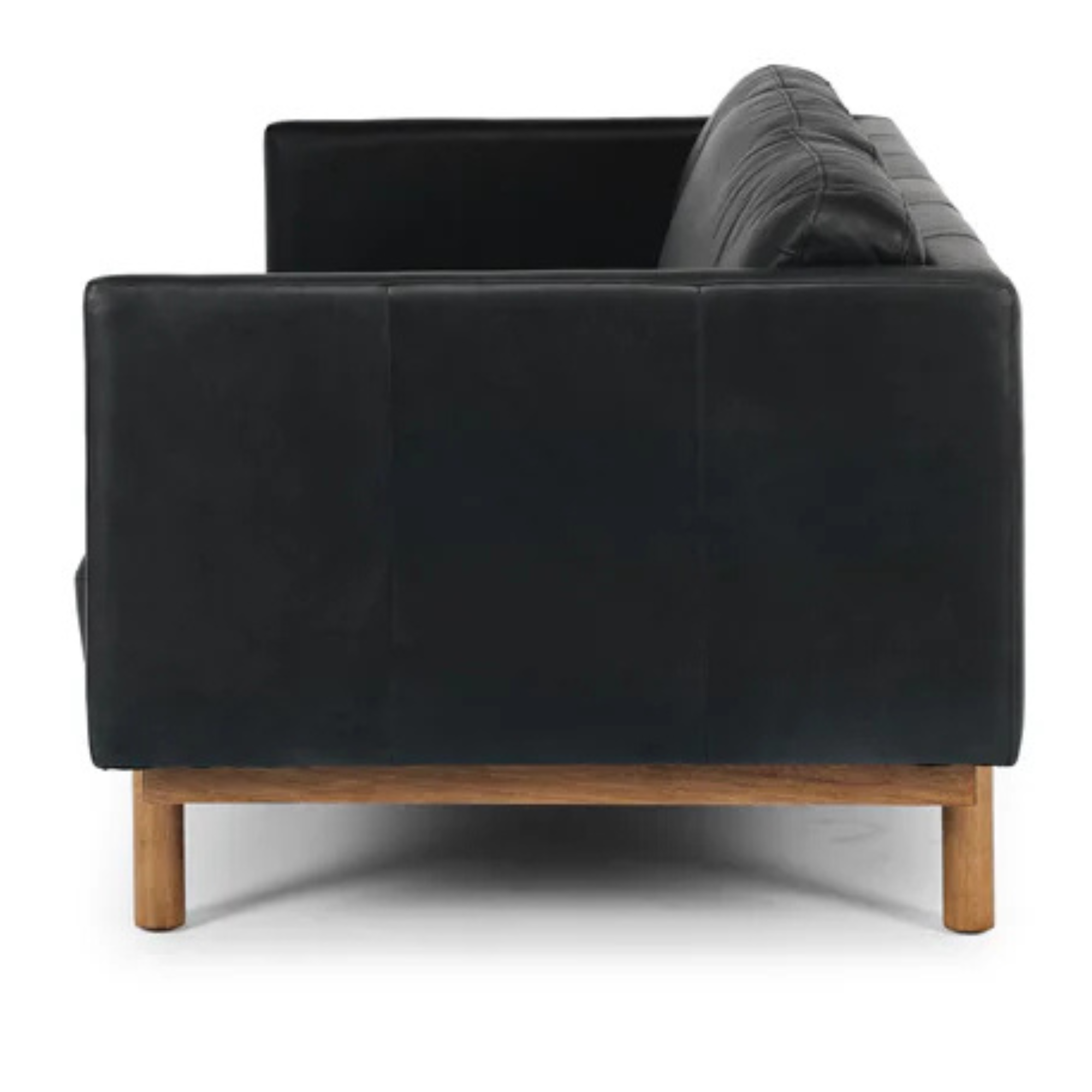STRADA 3 SEATER SOFA | BLACK LEATHER
